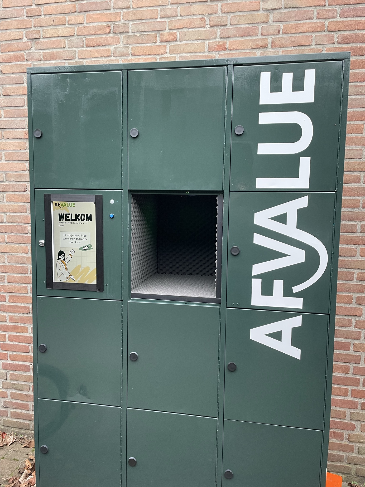Afvalue smartphone inzamelautomaat